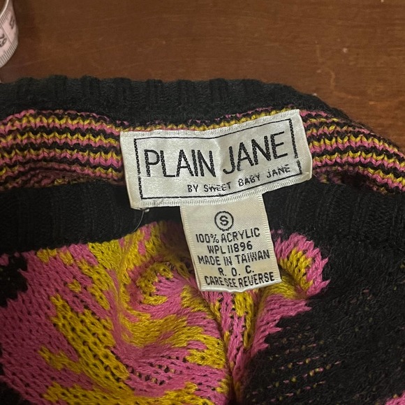 Vtg Plain Jane By Sweet Baby Jane Knit Sweater Dress/Tunic Small Medium Large - Picture 3 of 6